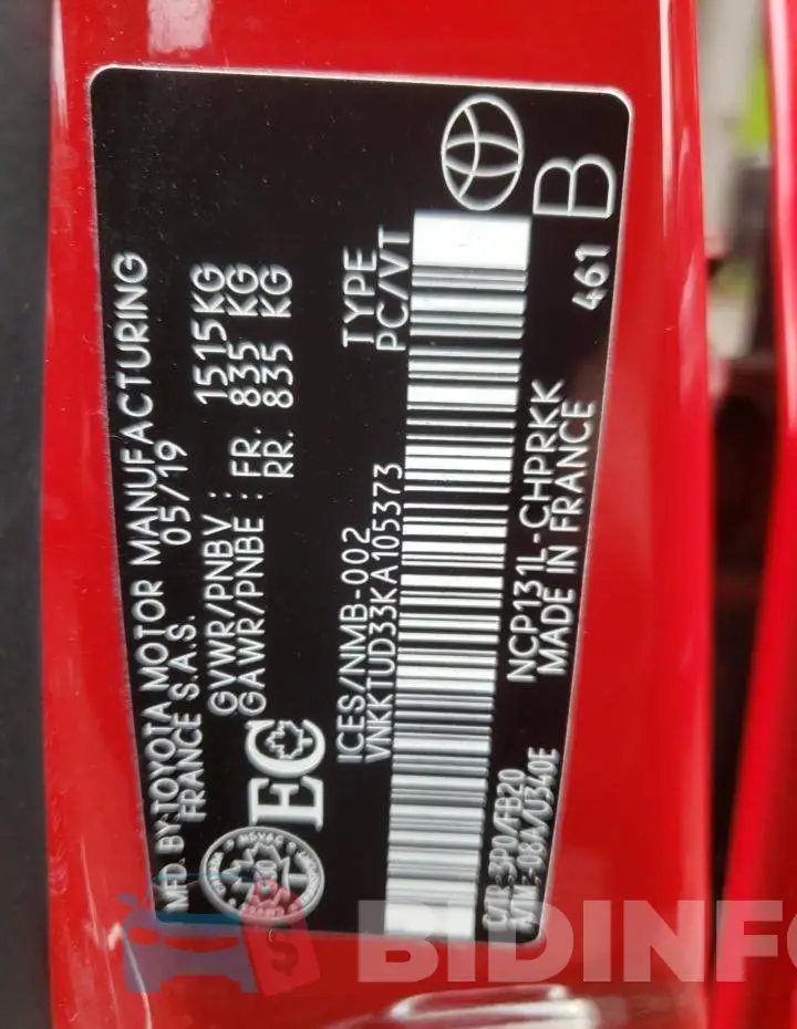 VNKKTUD33KA105373 Photo# 13