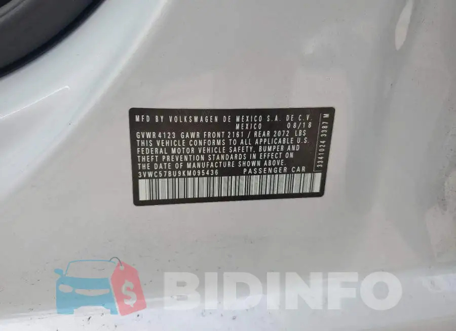 3VWC57BU9KM095436 Photo# 12