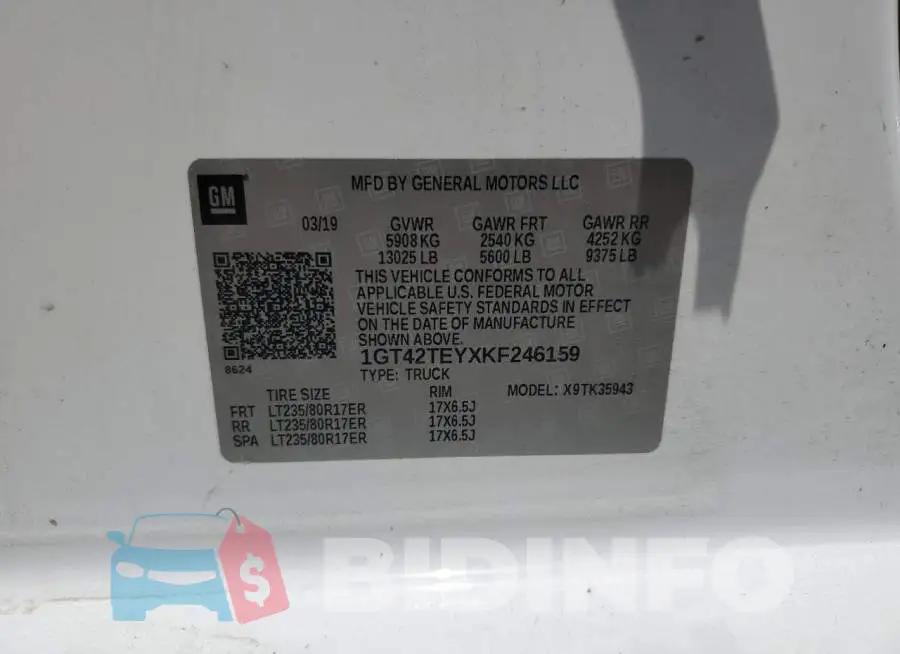 1GT42TEYXKF246159 Photo# 13