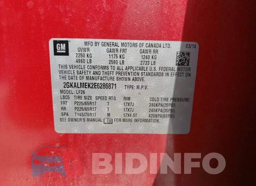 2GKALMEK2E6286871 Photo# 14