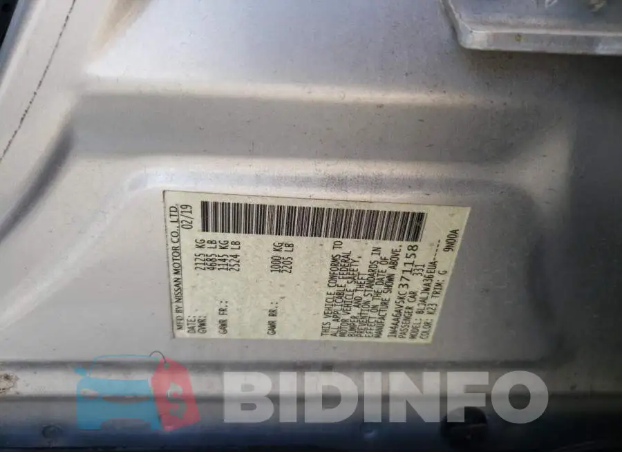 1N4AA6AV5KC371158 Photo# 12