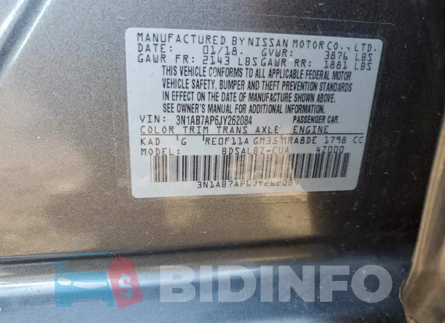 3N1AB7AP6JY262084 Photo# 13