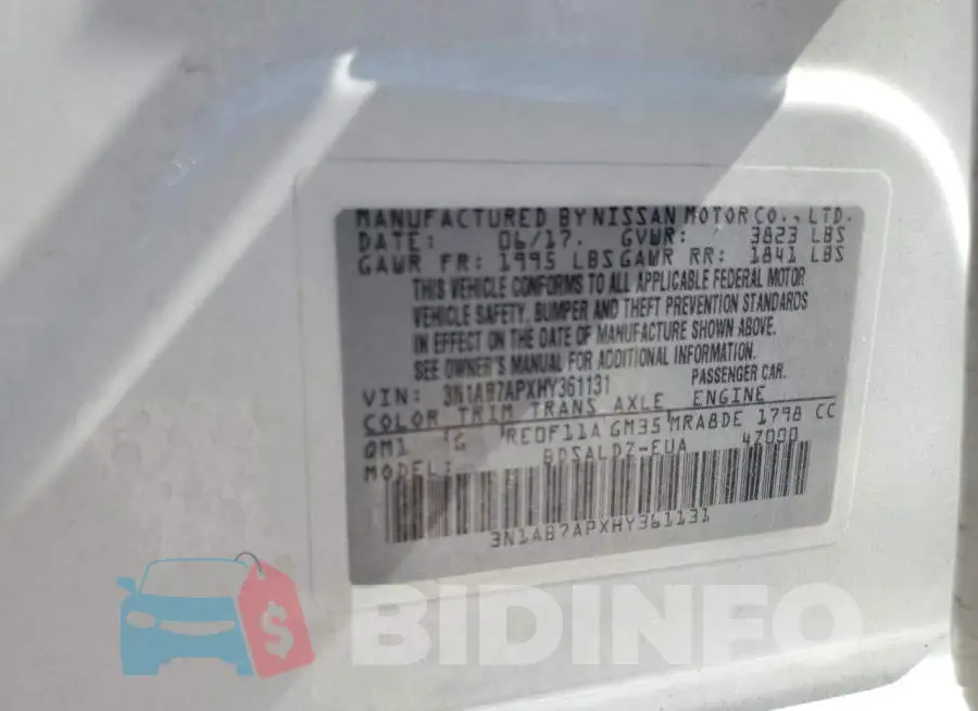 3N1AB7APXHY361131 Photo# 13