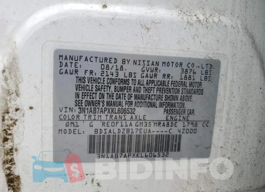 3N1AB7APXKL606532 Photo# 13