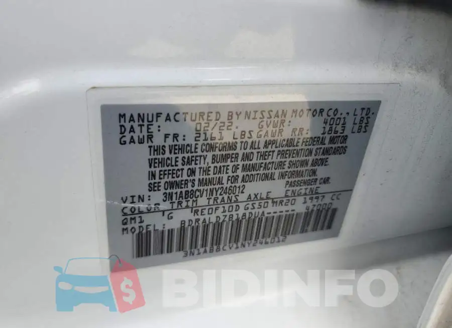 3N1AB8CV1NY246012 Photo# 12