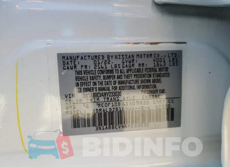 3N1AB8CV4NY233030 Photo# 12