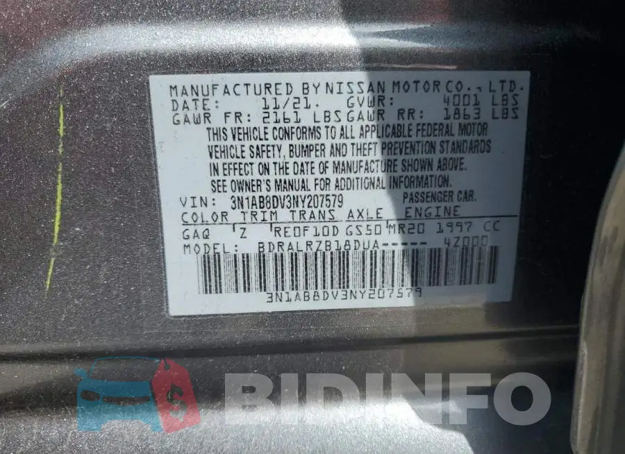 3N1AB8DV3NY207579 Photo# 12