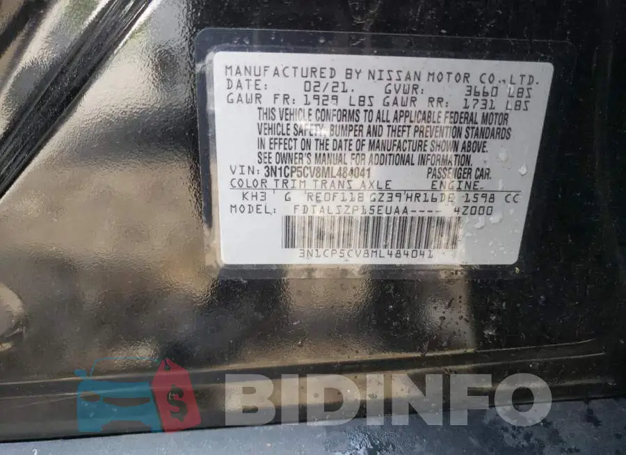 3N1CP5CV8ML484041 Photo# 13