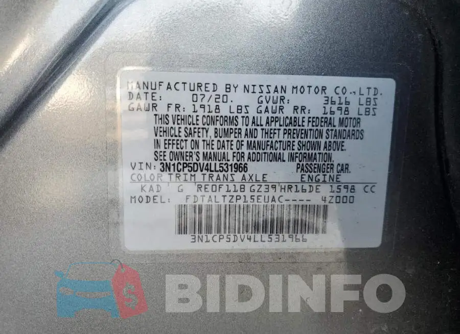 3N1CP5DV4LL531966 Photo# 13