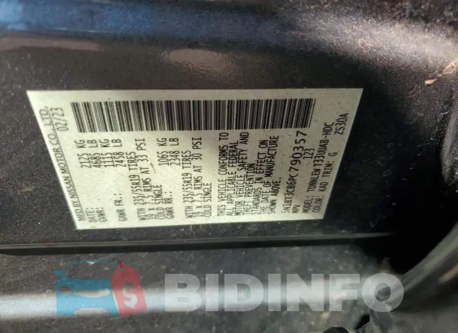 5N1BT3CB6PC790357 Photo# 12