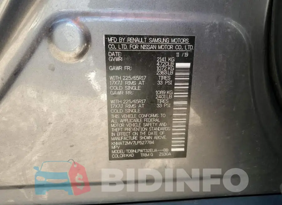KNMAT2MV7LP527784 Photo# 12