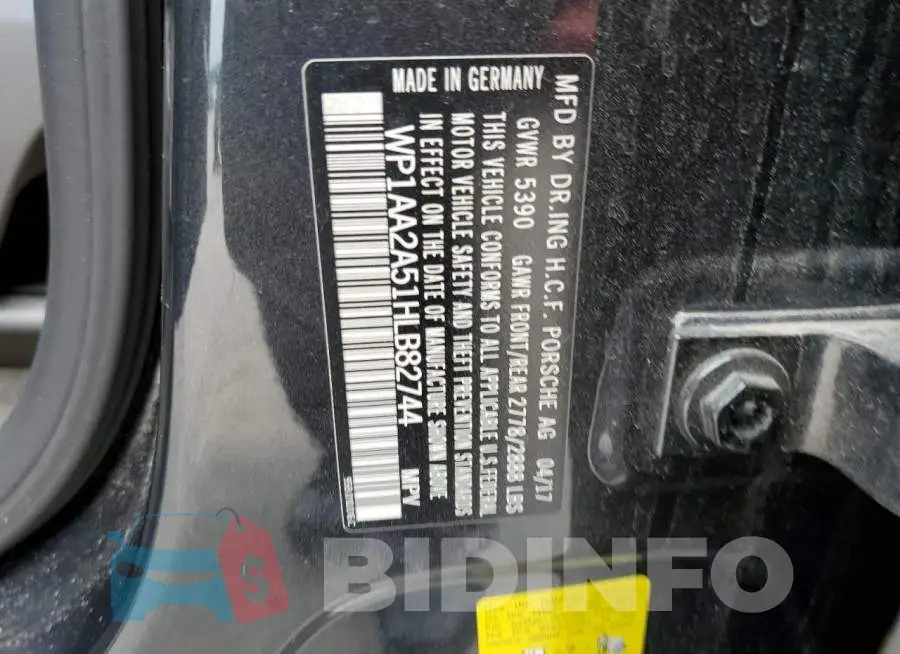WP1AA2A51HLB82744 Photo# 13