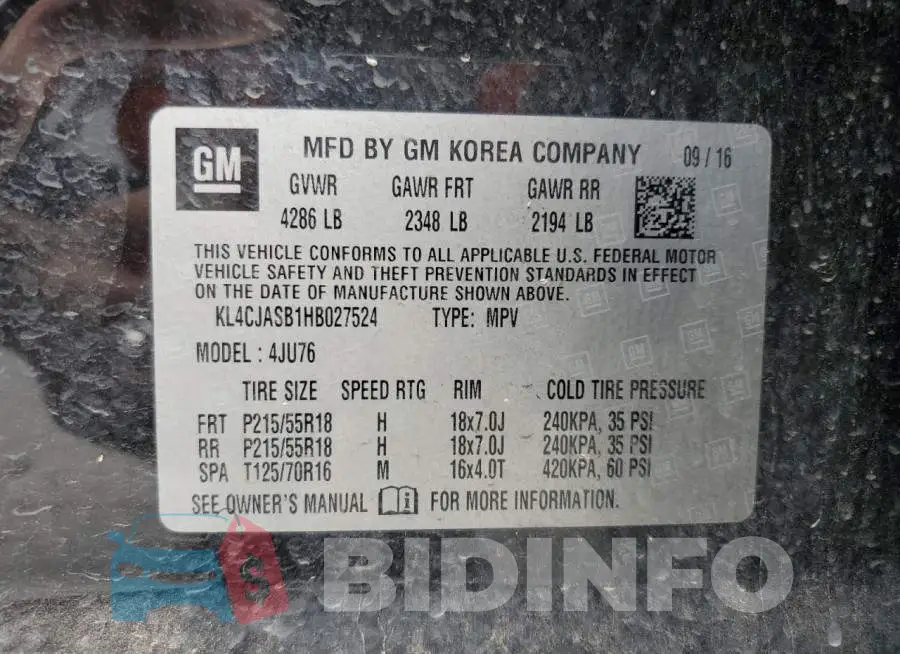 KL4CJASB1HB027524 Photo# 13