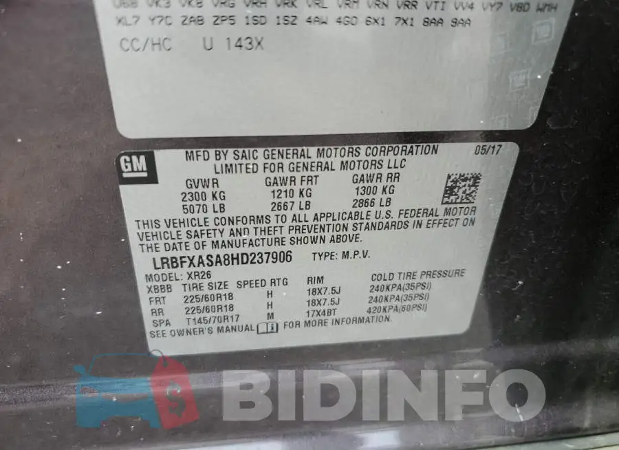 LRBFXASA8HD237906 Photo# 13
