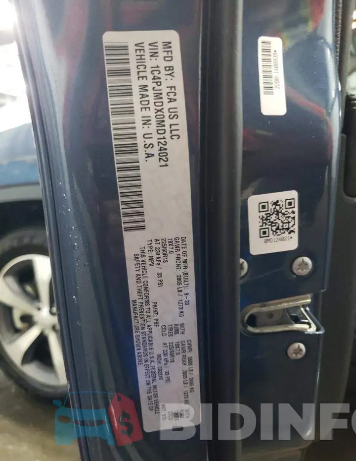 1C4PJMDX0MD124021 Photo# 13