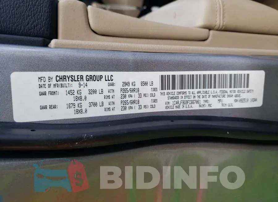 1C4RJFBG9FC667061 Photo# 13