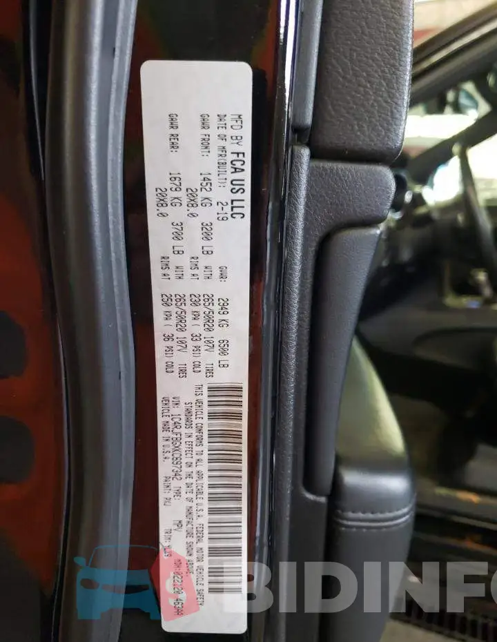 1C4RJFBGXKC697342 Photo# 13