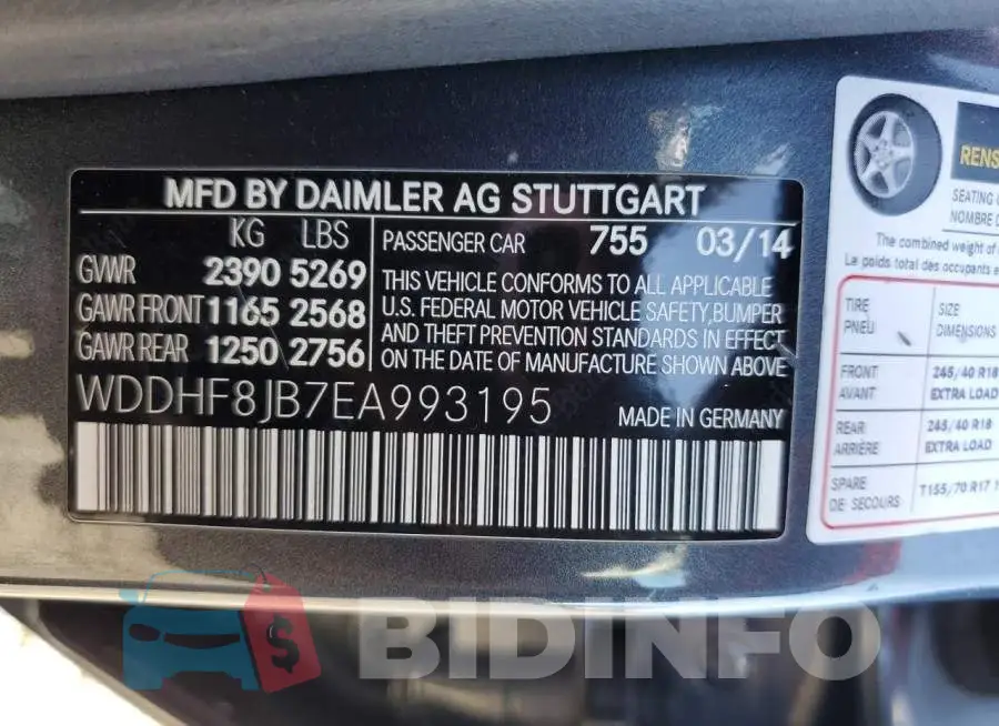 WDDHF8JB7EA993195 Photo# 12