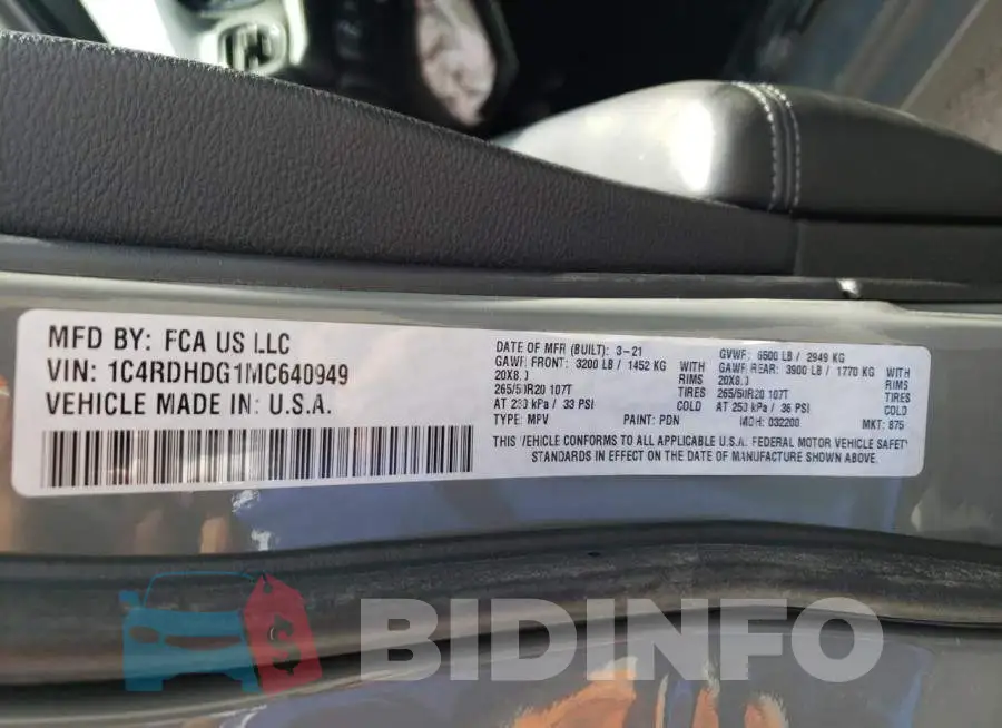 1C4RDHDG1MC640949 Photo# 13