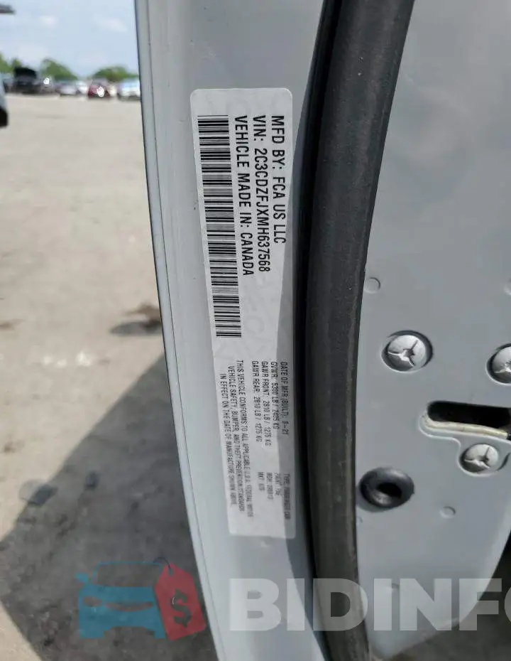 2C3CDZFJXMH637568 Photo# 12