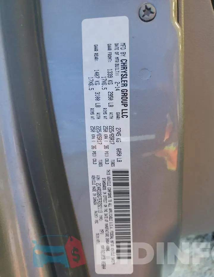 2C4RDGBG7ER292113 Photo# 14