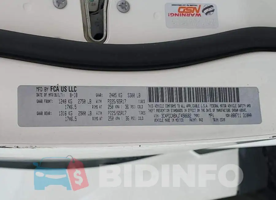 3C4PDCABXJT490682 Photo# 13