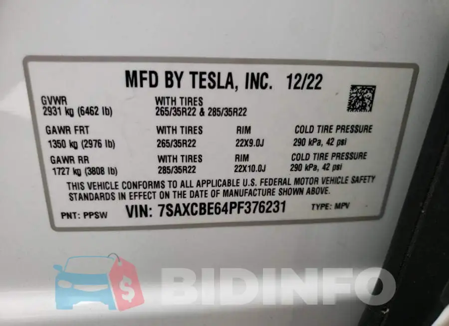 7SAXCBE64PF376231 Photo# 12