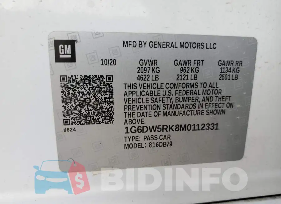 1G6DW5RK8M0112331 Photo# 12