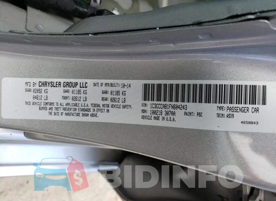 1C3CCCAB1FN604243 Photo# 12