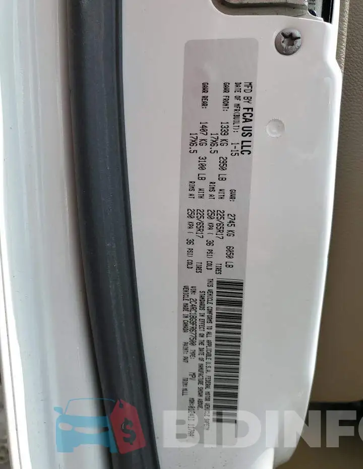 2C4RC1BG9FR677500 Photo# 14