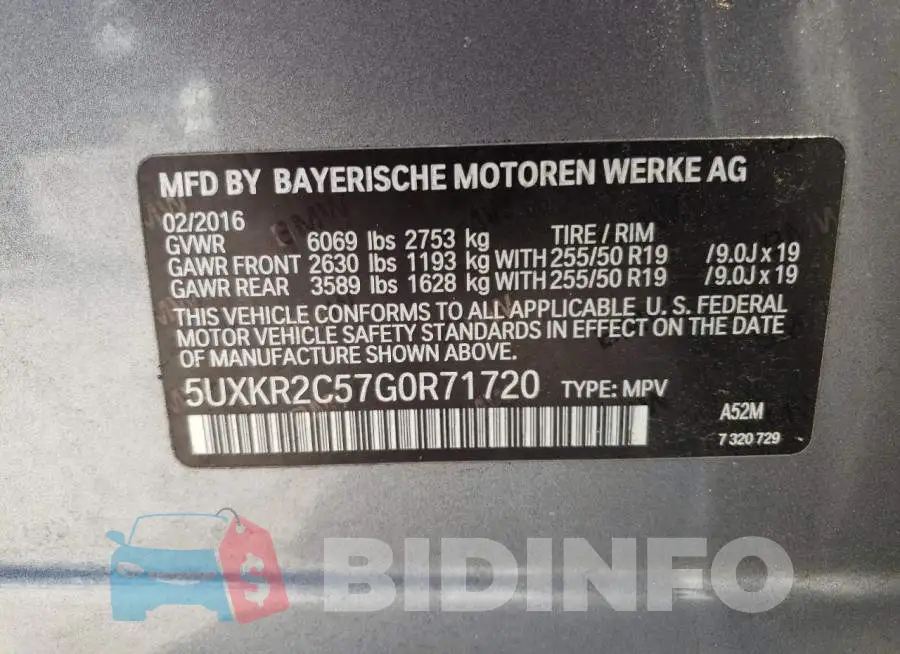5UXKR2C57G0R71720 Photo# 13