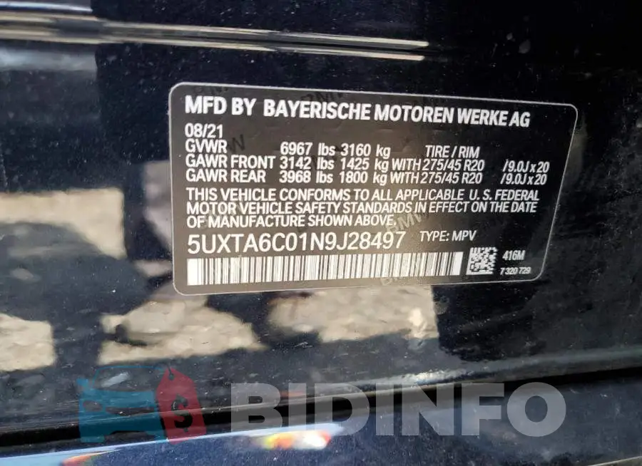 5UXTA6C01N9J28497 Photo# 13