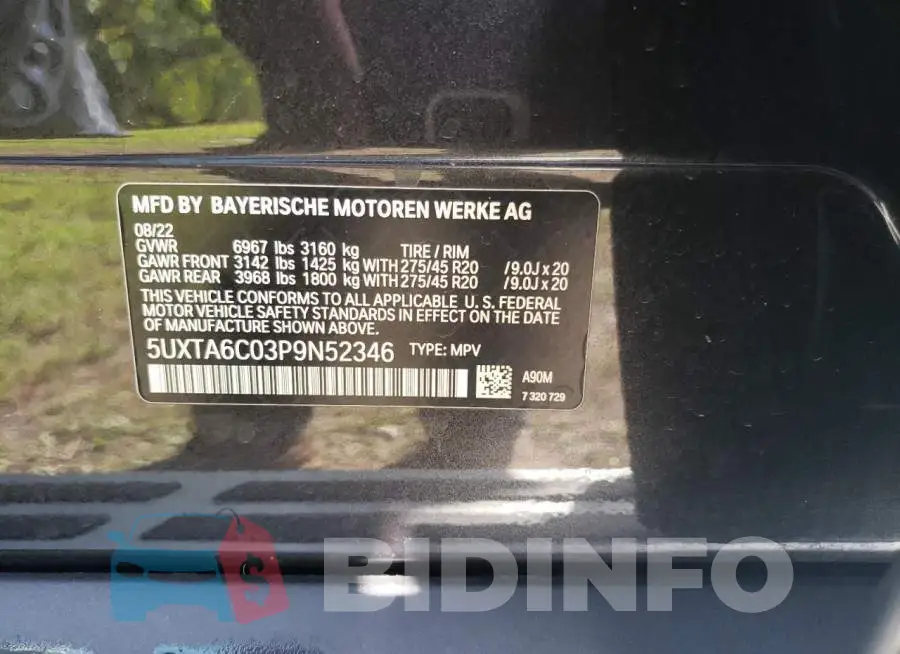 5UXTA6C03P9N52346 Photo# 13