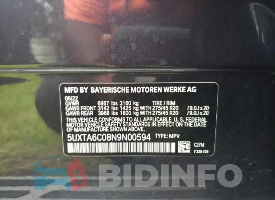 5UXTA6C08N9N00594 Photo# 13