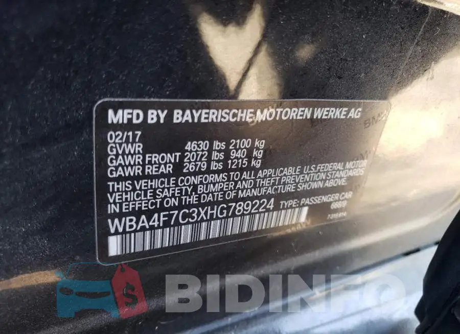 WBA4F7C3XHG789224 Photo# 12
