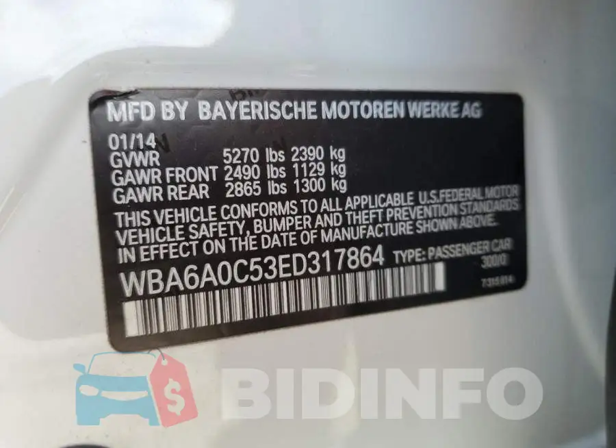 WBA6A0C53ED317864 Photo# 12
