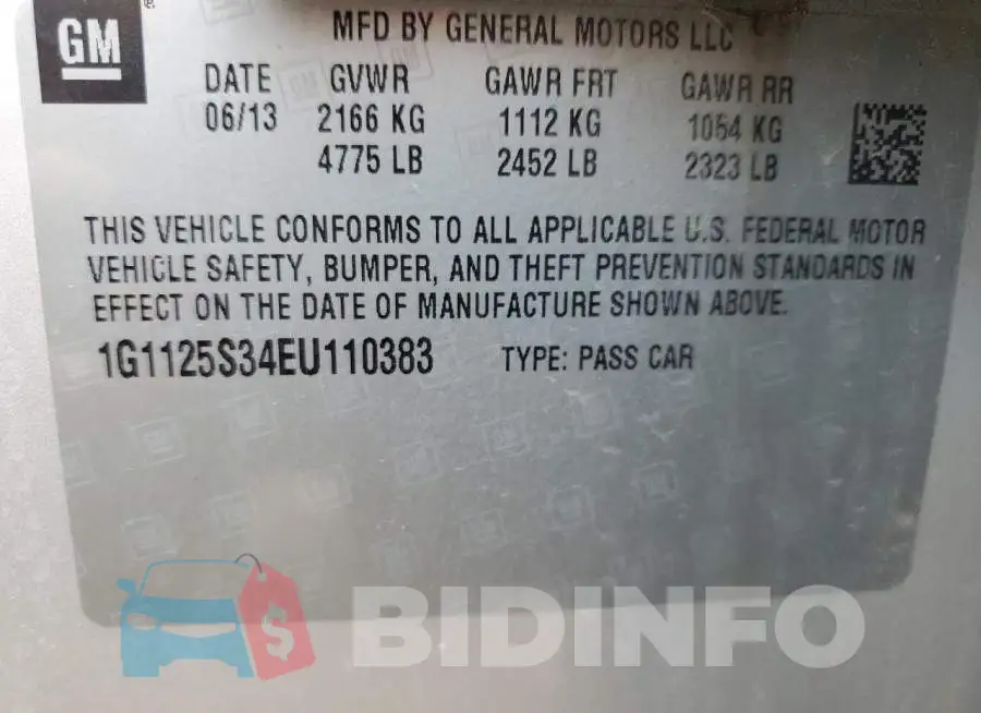 1G1125S34EU110383 Photo# 12