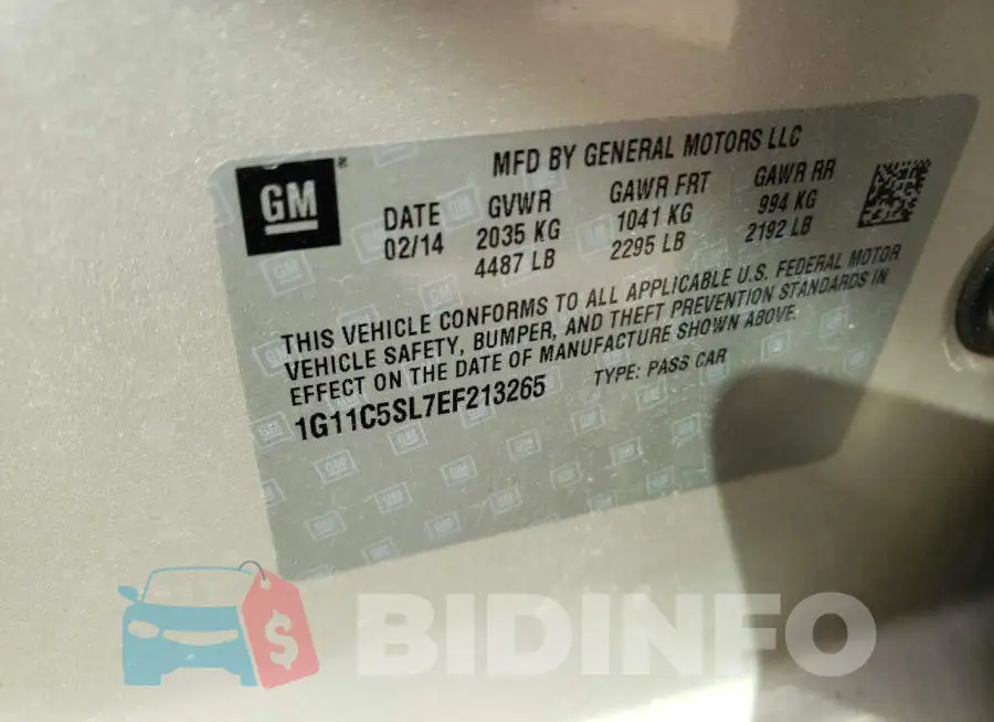 1G11C5SL7EF213265 Photo# 12
