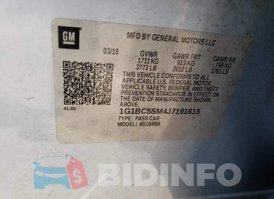1G1BC5SM4J7191615 Photo# 13