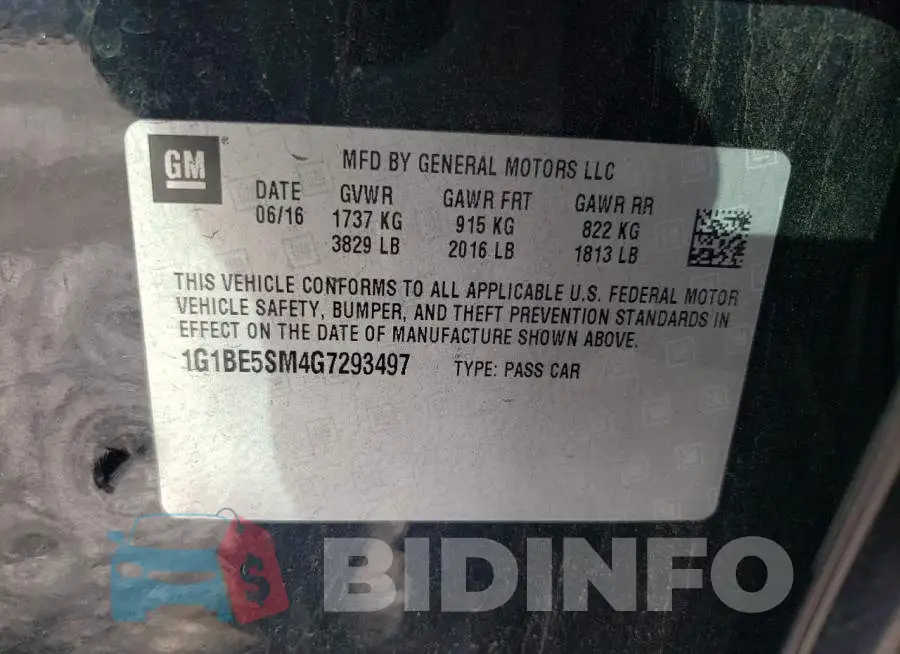 1G1BE5SM4G7293497 Photo# 12