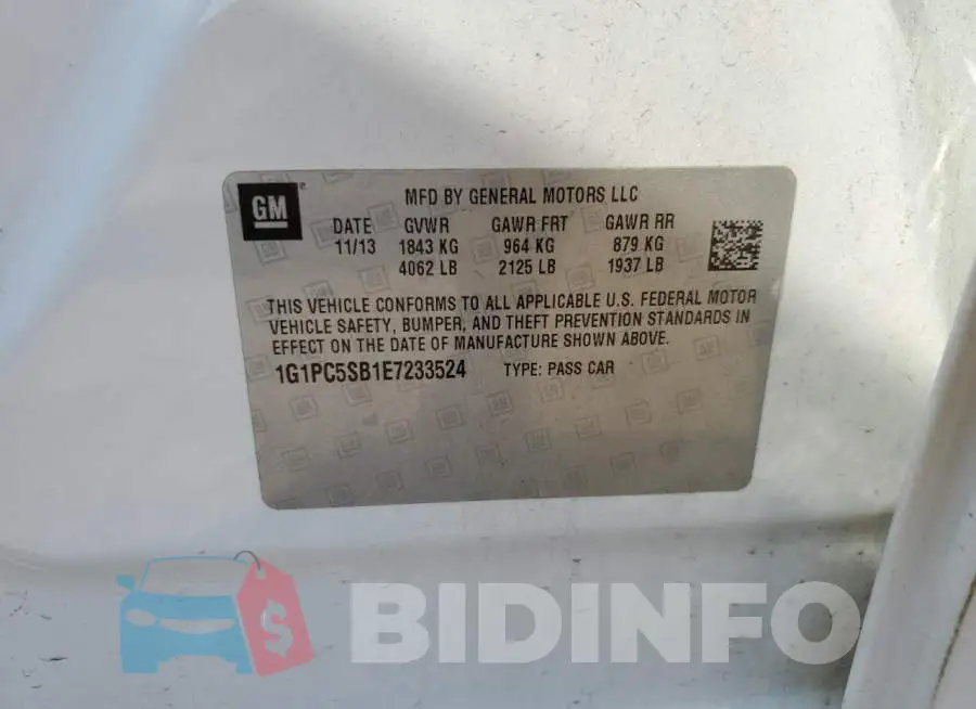 1G1PC5SB1E7233524 Photo# 12