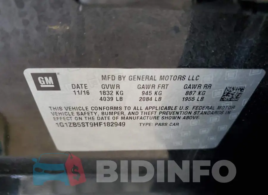 1G1ZB5ST9HF182949 Photo# 12