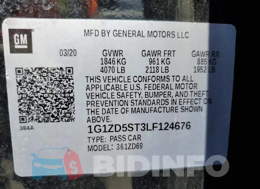 1G1ZD5ST3LF124676 Photo# 13