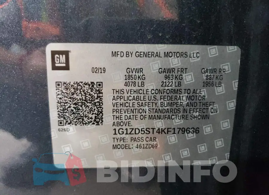 1G1ZD5ST4KF179636 Photo# 12