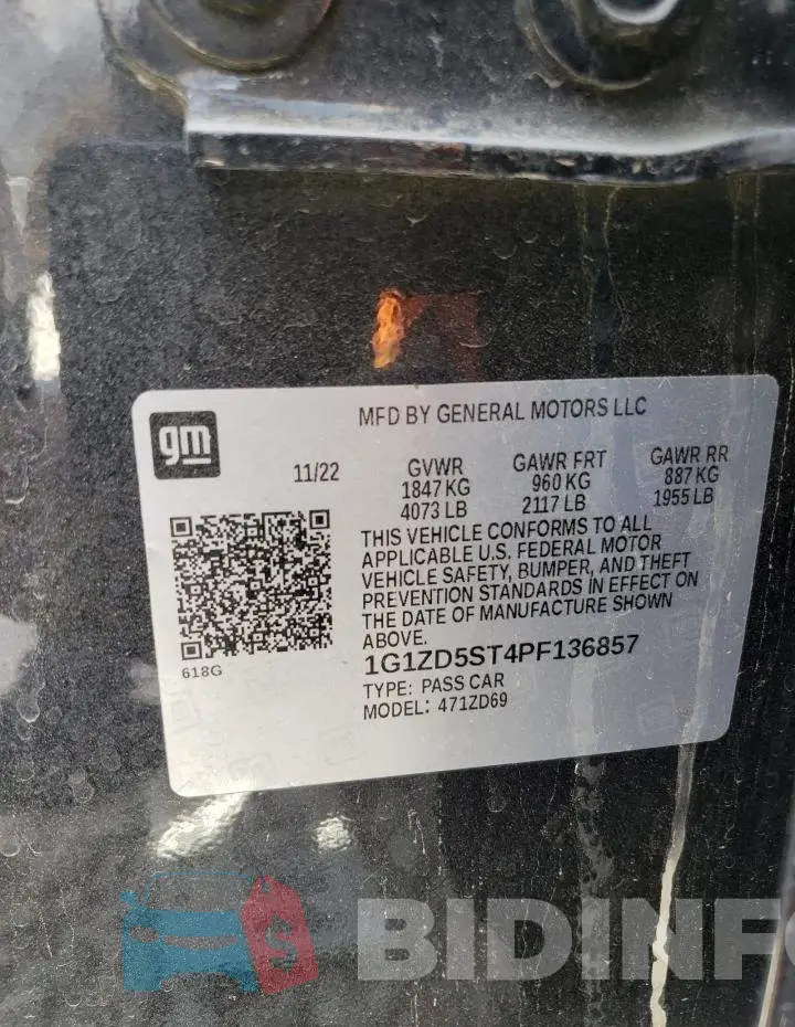 1G1ZD5ST4PF136857 Photo# 12