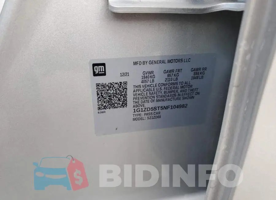 1G1ZD5ST5NF104982 Photo# 12