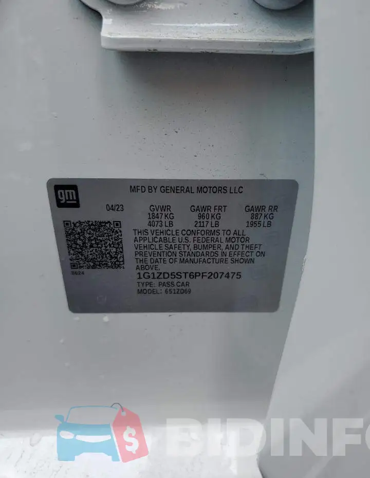 1G1ZD5ST6PF207475 Photo# 12