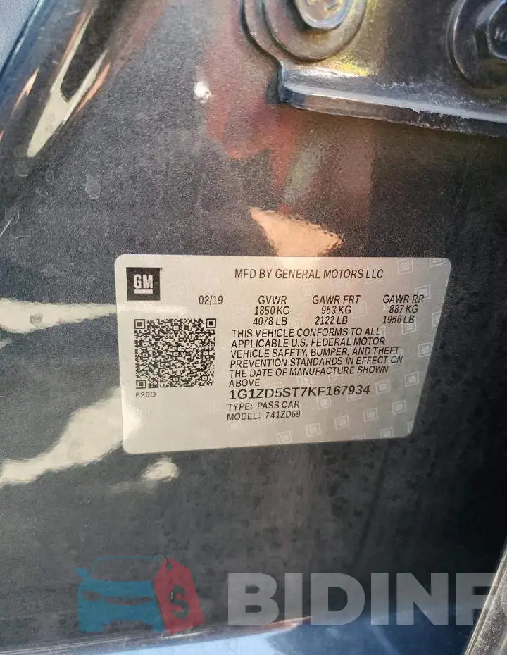 1G1ZD5ST7KF167934 Photo# 12