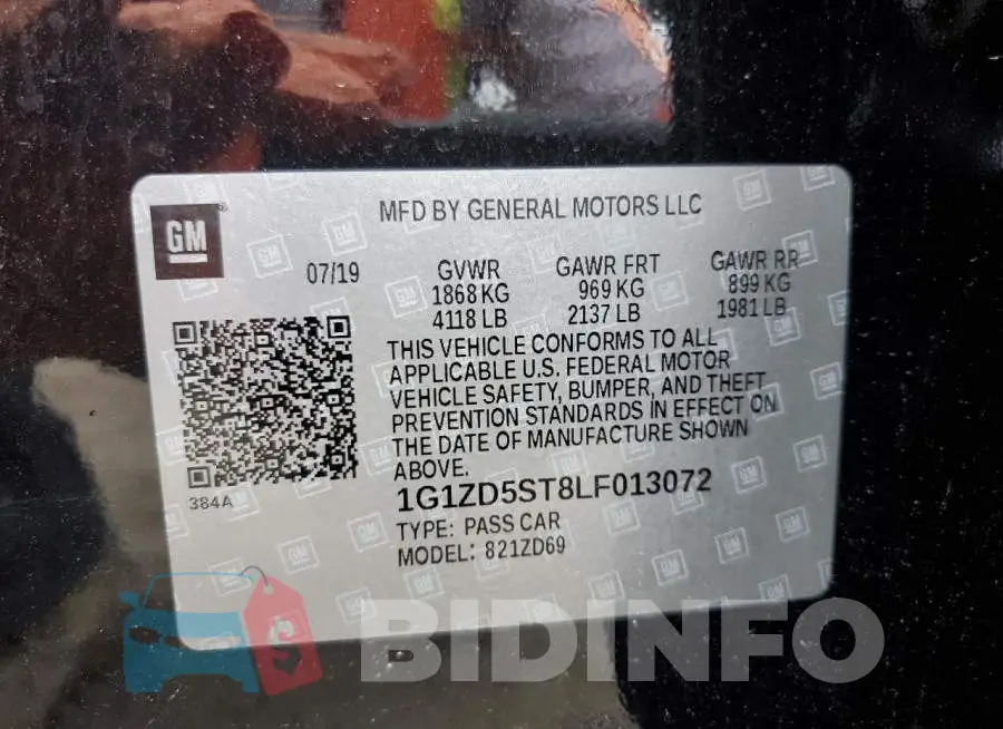 1G1ZD5ST8LF013072 Photo# 13