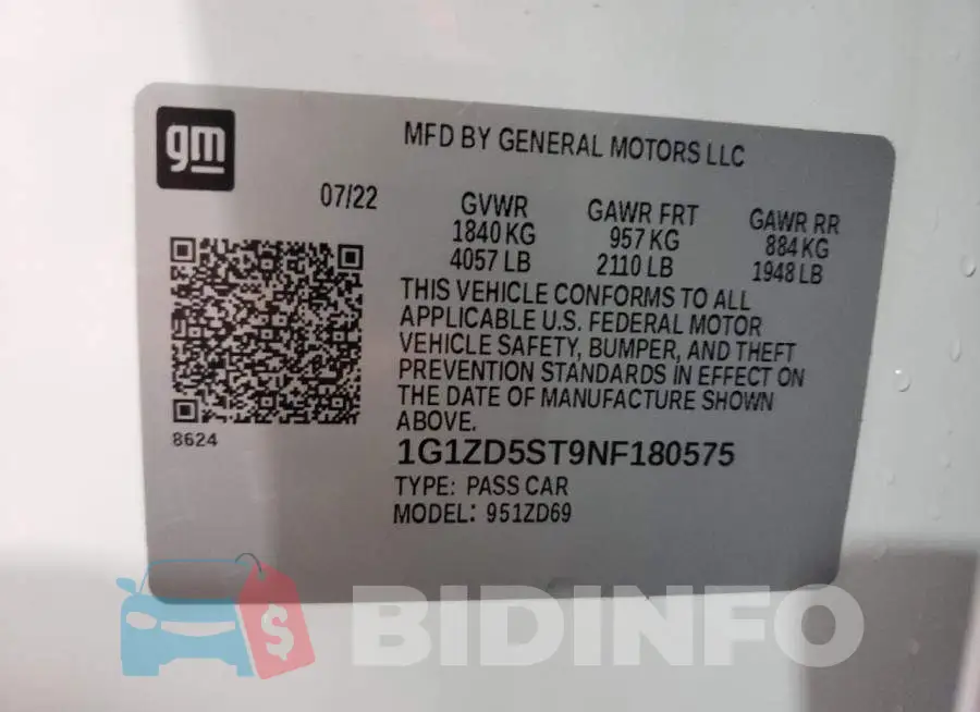 1G1ZD5ST9NF180575 Photo# 12